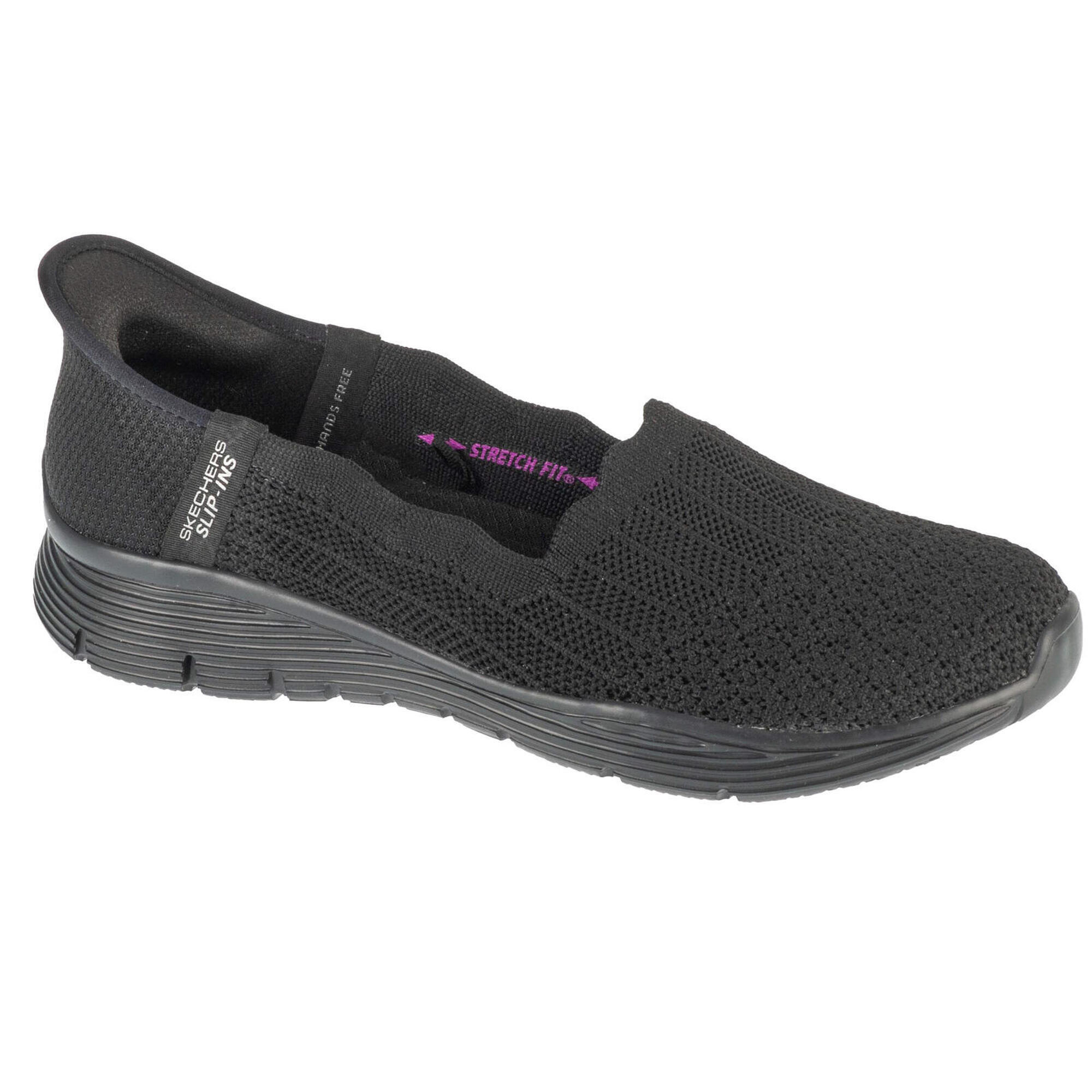 Skechers - Chaussures Femmes Skechers Slipins Seager Believe It Noir - Baskets - Noir - 35,5 - Decathlon