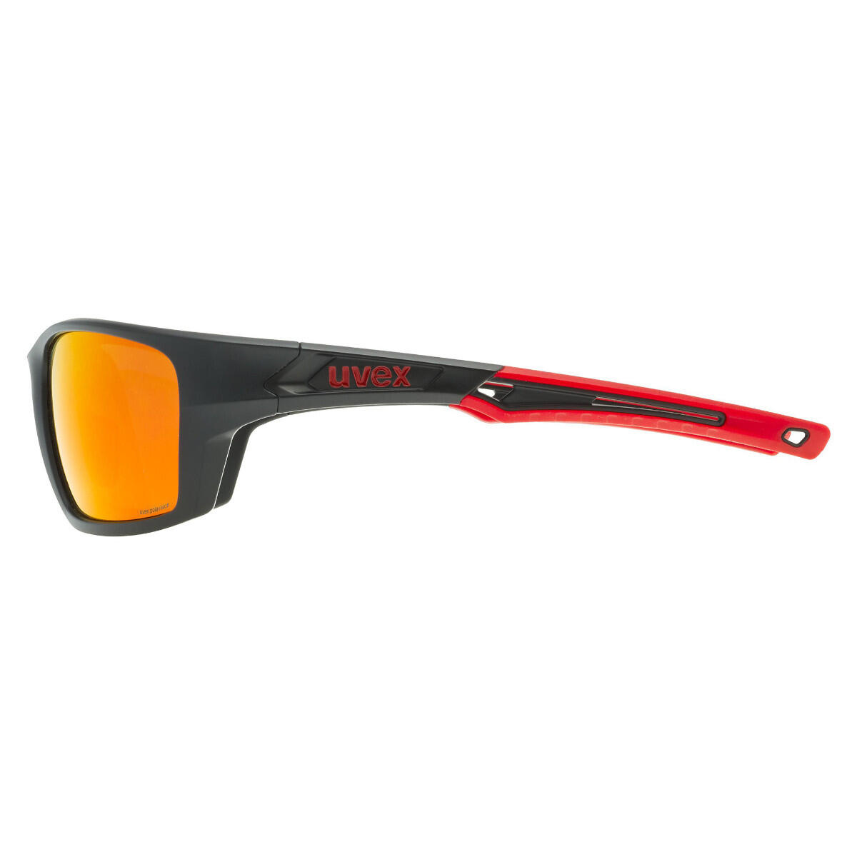 Okulary Uvex przeciwsłoneczne SportStyle 232 P Black Matt Red Polavision 5/5