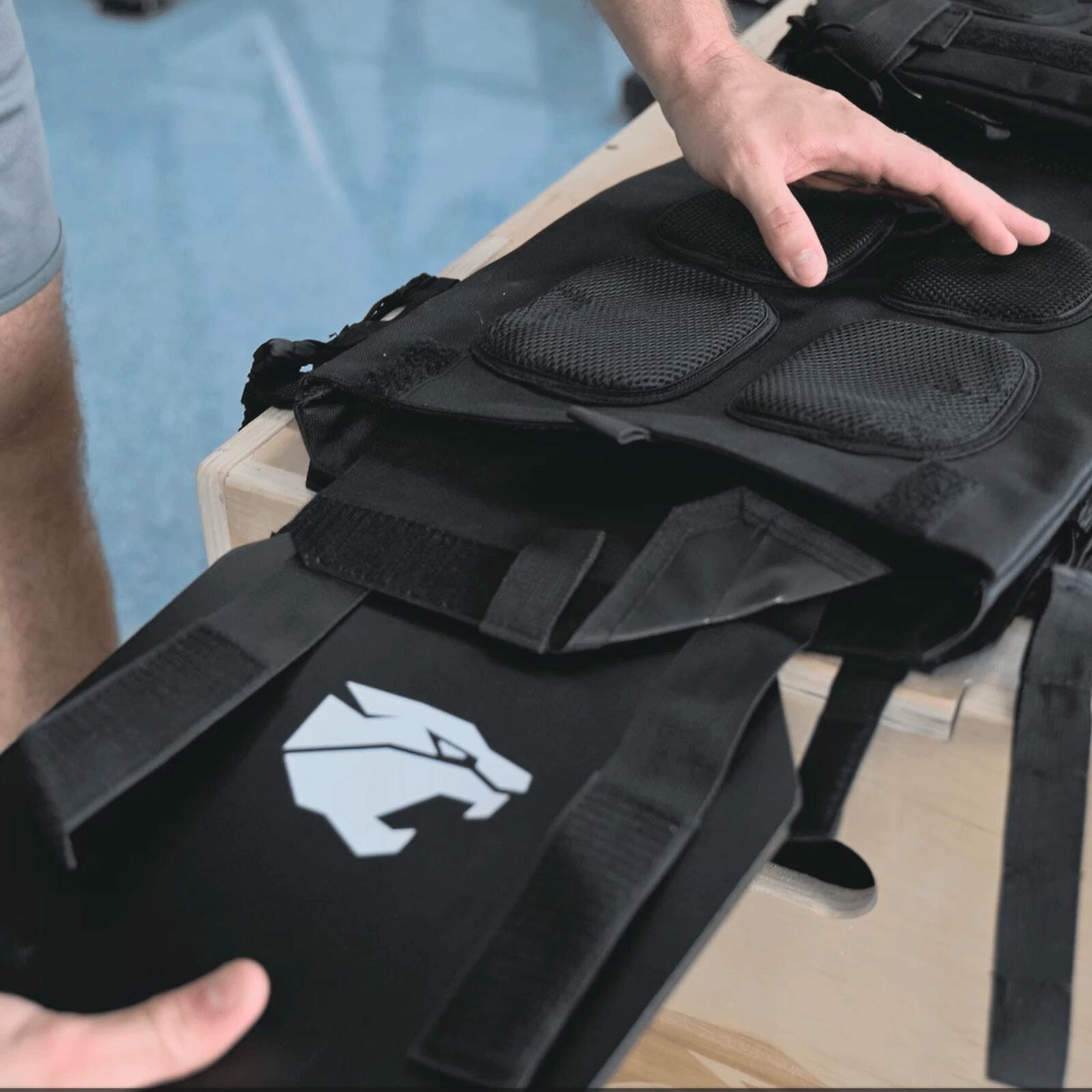 Gilet Lesté Musculation avec Plaques 8kg Fitness Tech Noir 6/8