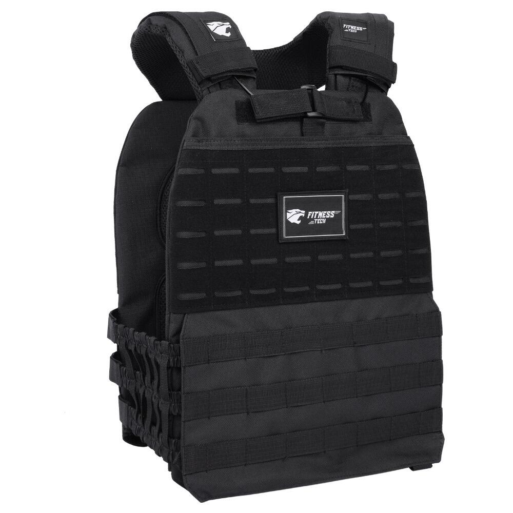 Colete de peso 8kg com placas pretas - fitness tech