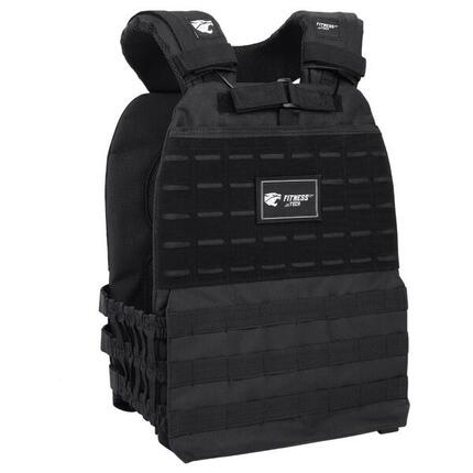 Gilet Lesté Musculation avec Plaques 8kg Fitness Tech Noir