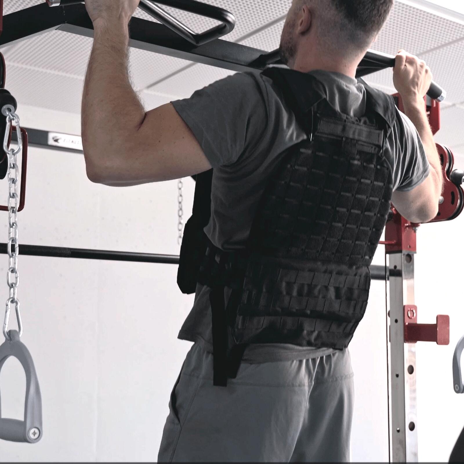 Gilet Lesté Musculation avec Plaques 8kg Fitness Tech Noir 7/8
