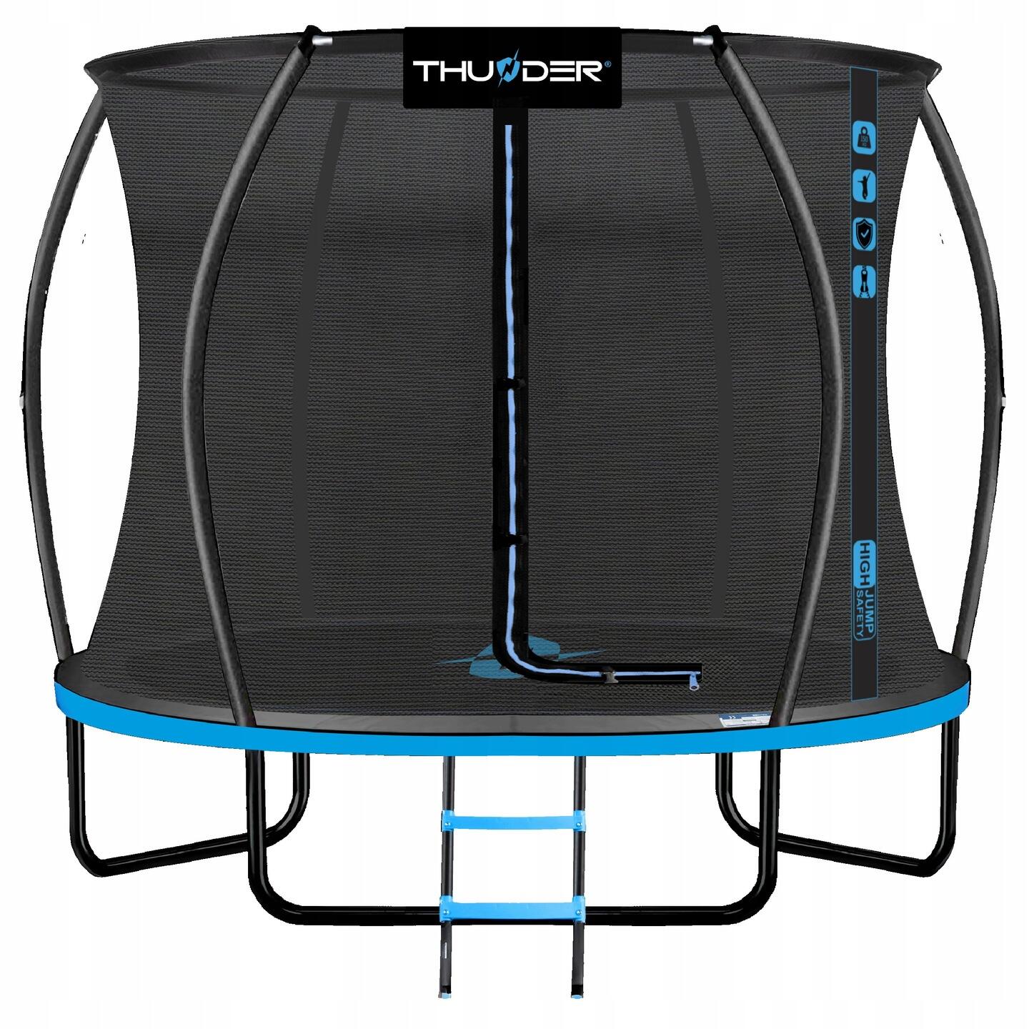 Trampolina ogrodowa dla dzieci z siatką THUNDER INSIDE-ULTRA 6FT 183CM BLUE
