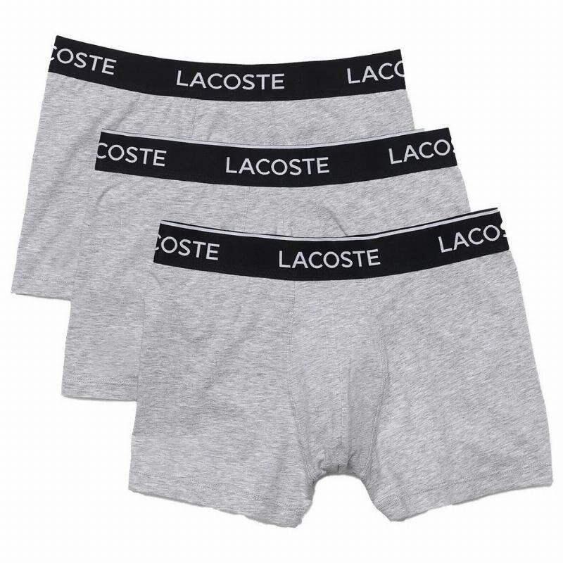 Férfi boxeralsó, Lacoste 3-Pack Boxer Briefs, szürke