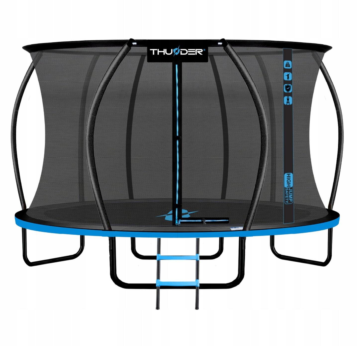 THUNDER Trampolino da giardino per bambini THUNDER INSIDE ULTRA 12FT 366CM blu