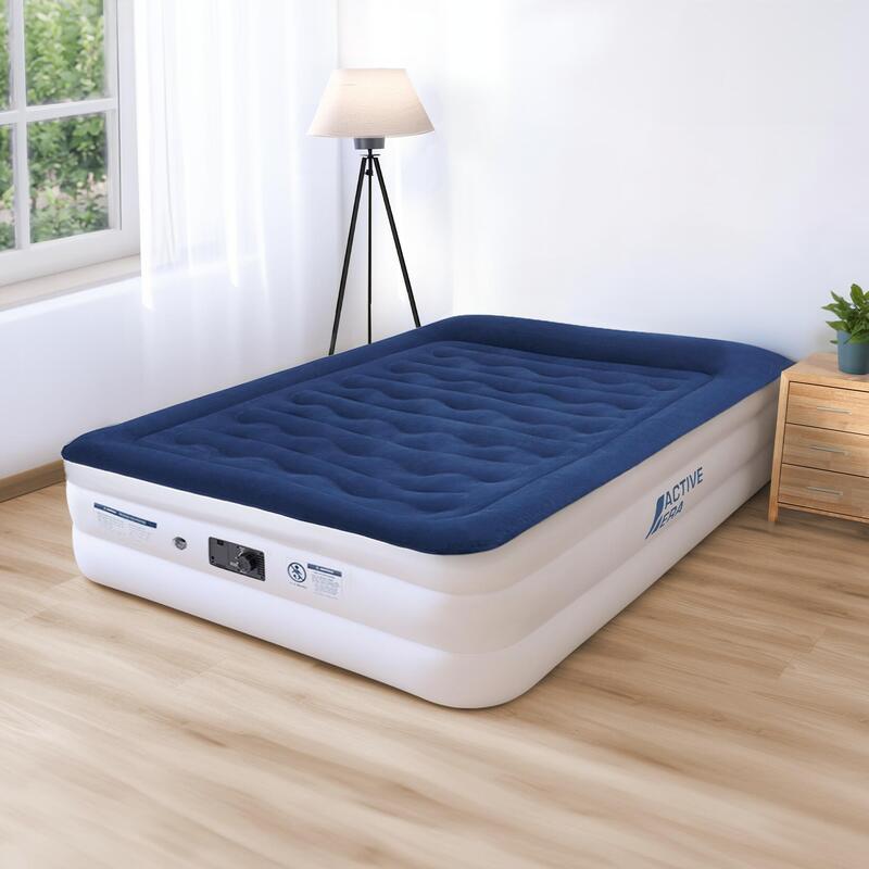 Matelas pneumatique de camping haut autogonflant avec oreiller intégré, outdoor, tapis