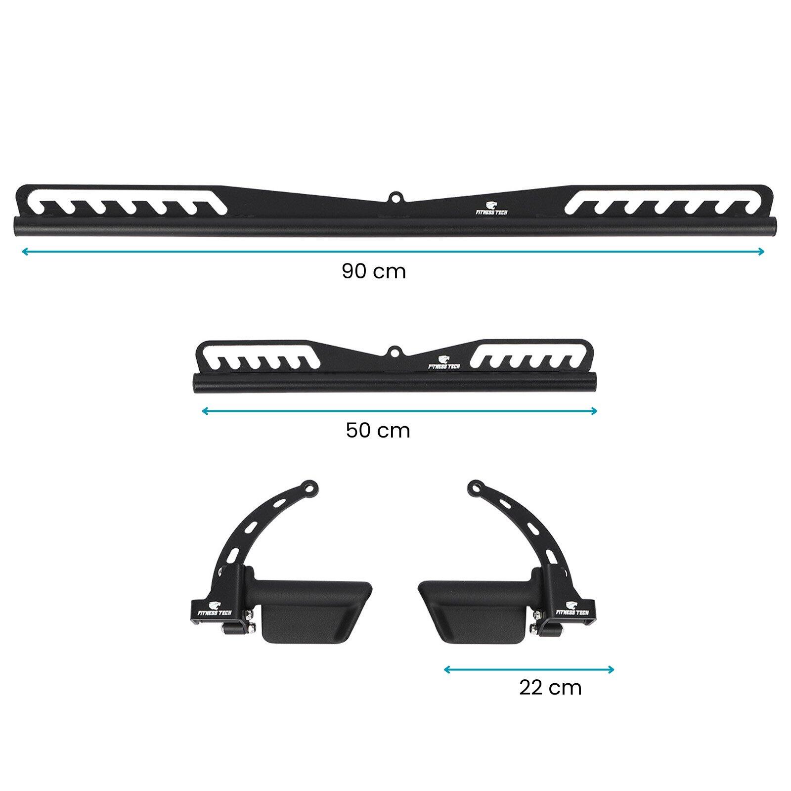 Juego de 2 Agarres para Poleas Ajustables Fitness Tech 3/7
