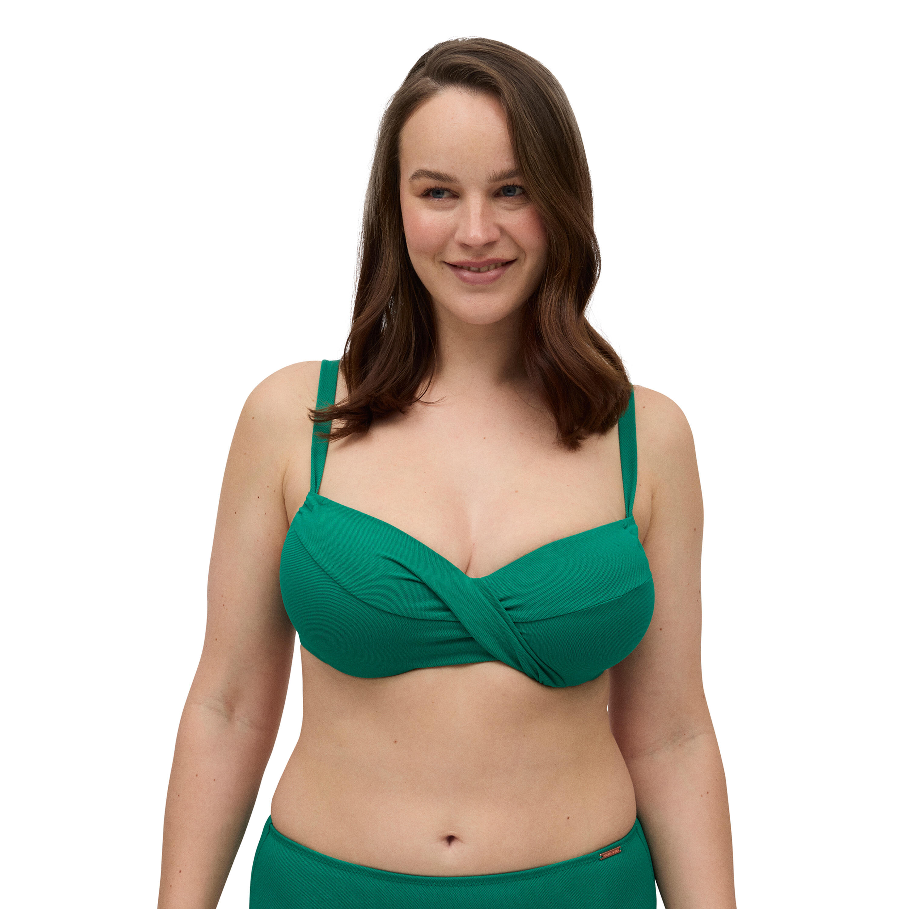 YSABEL MORA Top bikini reductor contorno regulable verde copas C y D