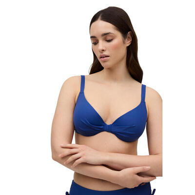 Top bikini con aro tirantes anchos azul copa C