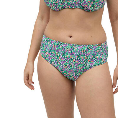 Braga bikini reductora alta estampada micropiqué