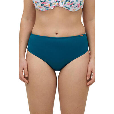 Braga bikini reductora alta micropiqué azul
