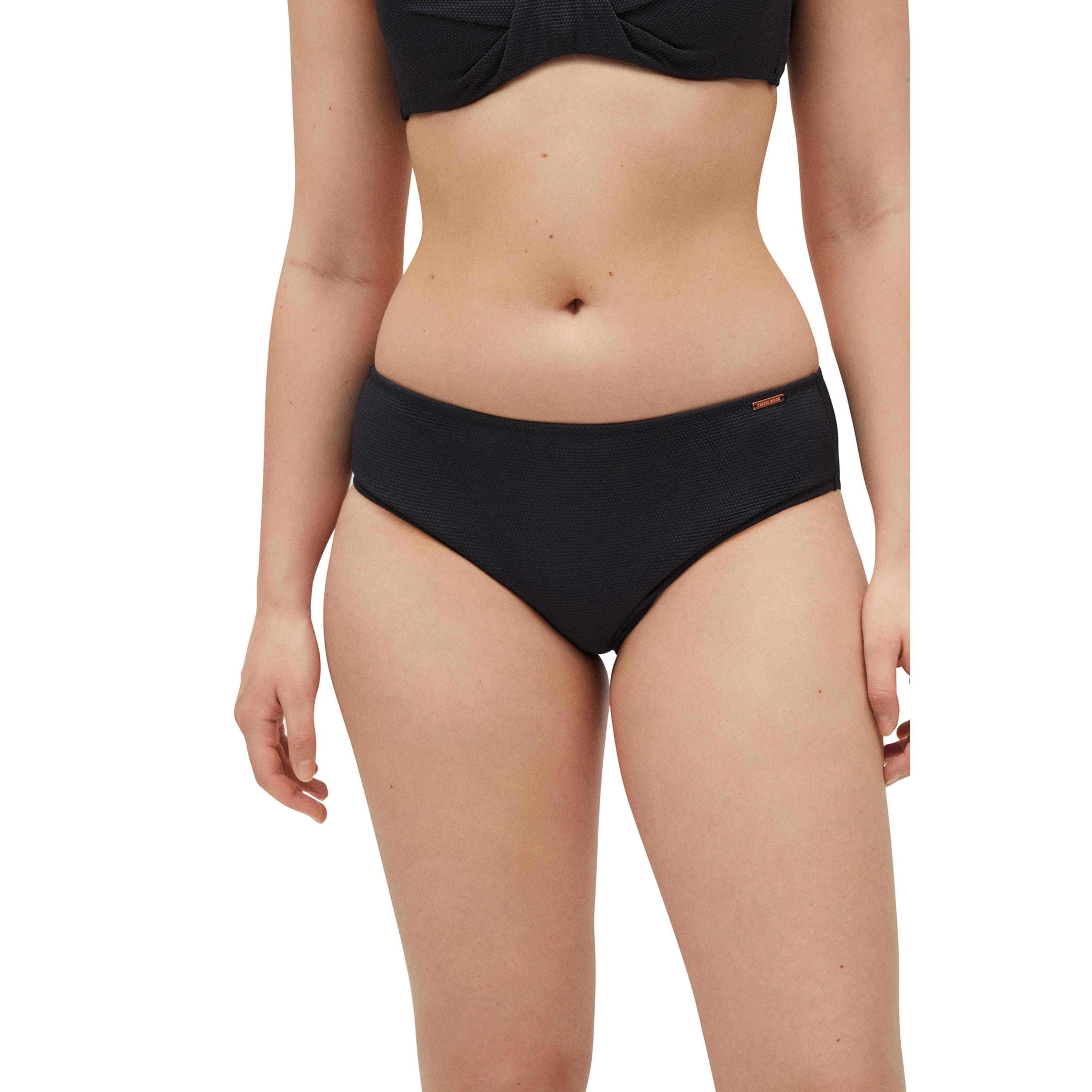 YSABEL MORA Braga bikini moldeadora piqué negro