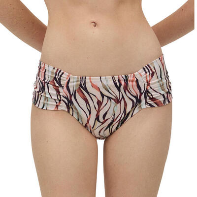 Braga bikini reductora midi fruncida estampada