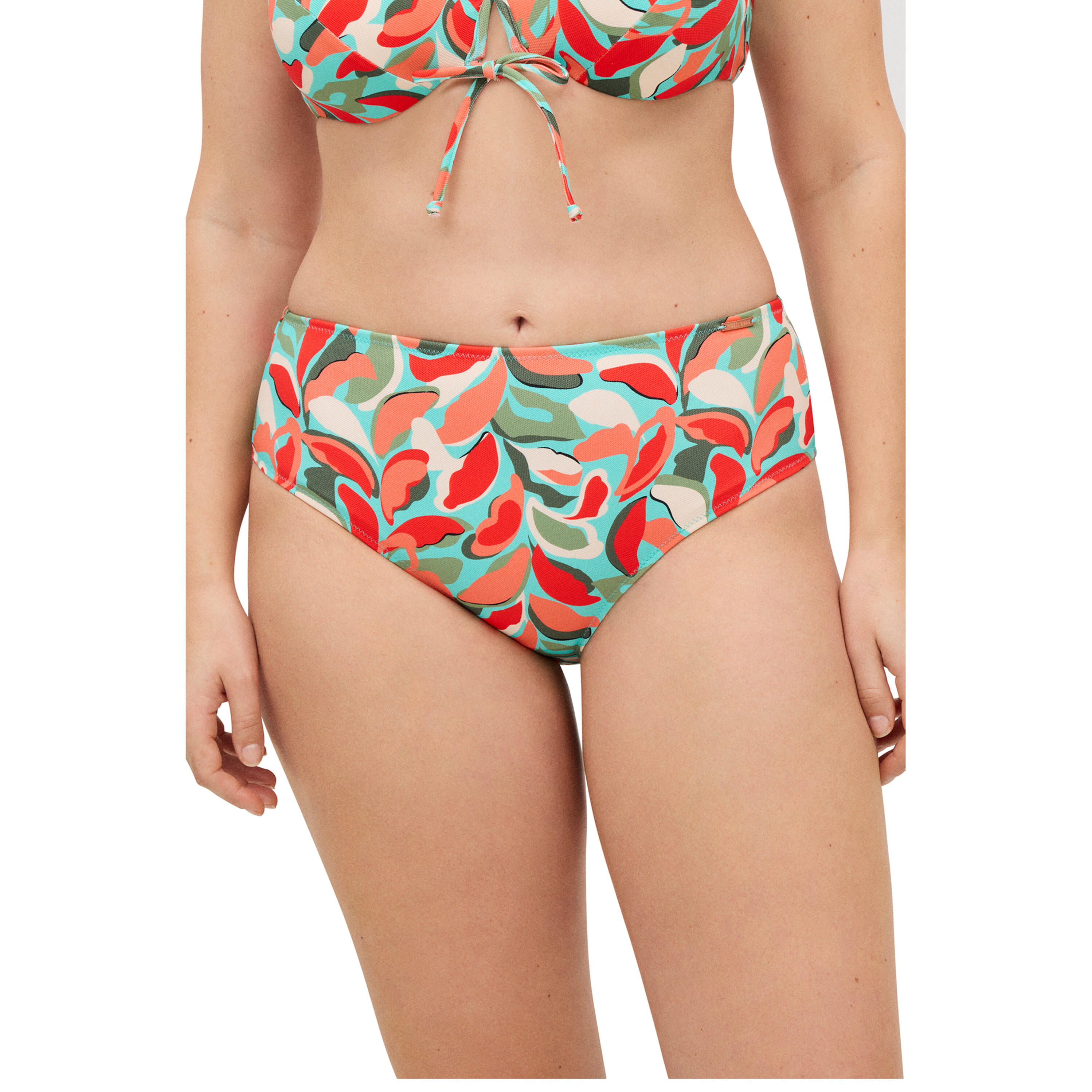 YSABEL MORA Braga bikini reductora alta micropiqué estampado tropical