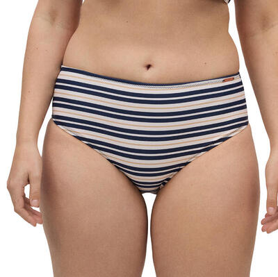Braga bikini reductora alta rayas marino