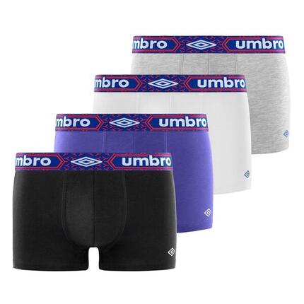 Lot de 4 Boxers coton homme uni ceinture