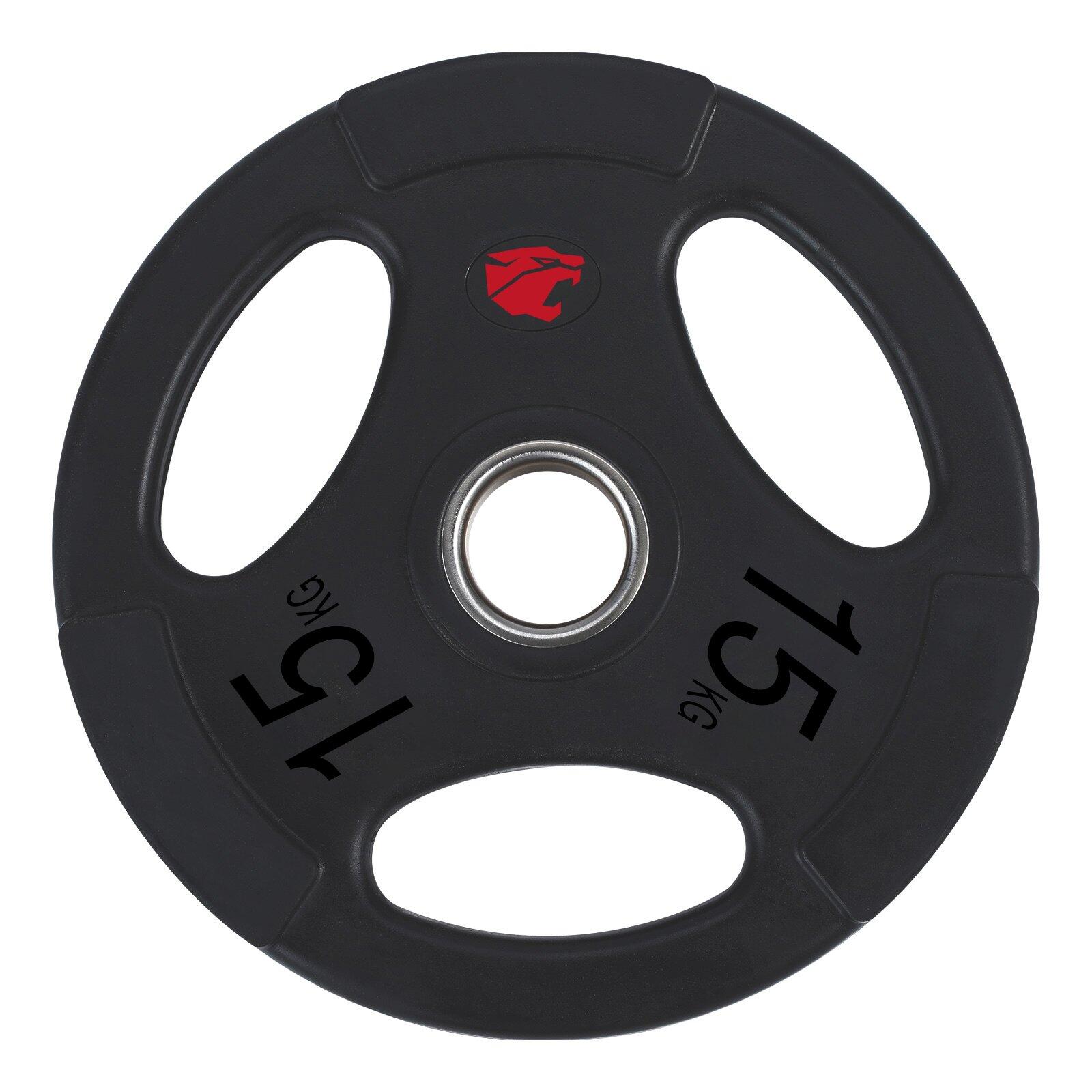 Set 105kg Disques Gomme Triple Prise 50mm Pro Fitness Tech 5/8