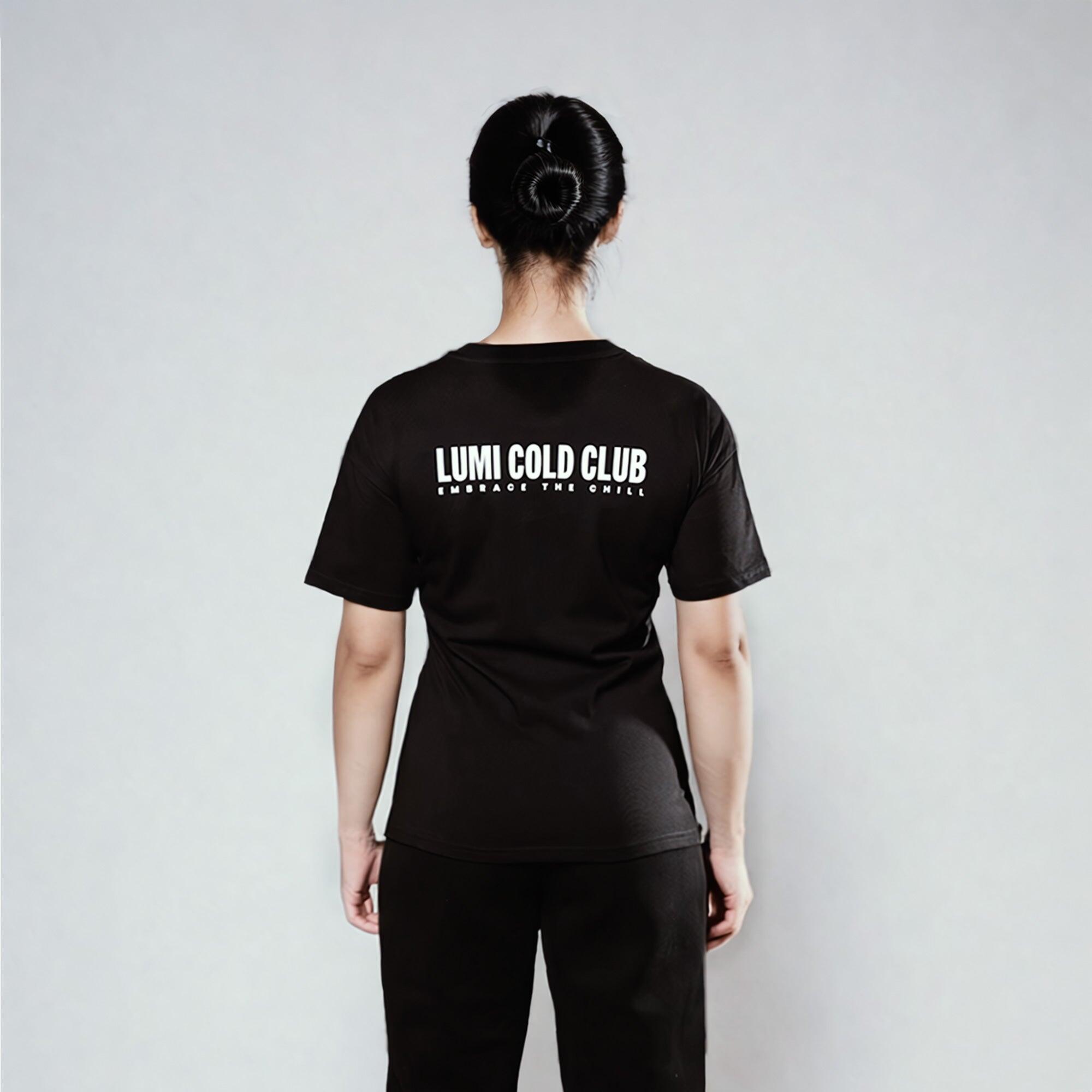Women's Cold Club Black T-Shirt - Premium 230gsm 100% Cotton 2/3