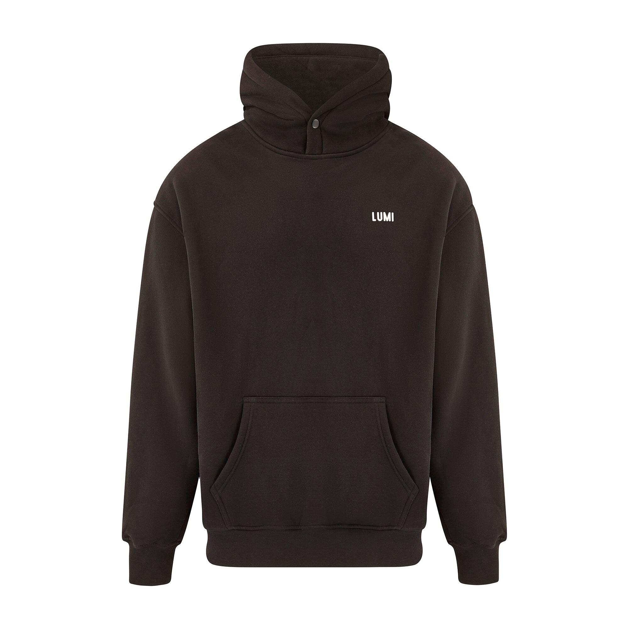 Unisex Cold Club Hoodie - Premium 330gsm Cotton Blend Black Oversized Fit 4/4
