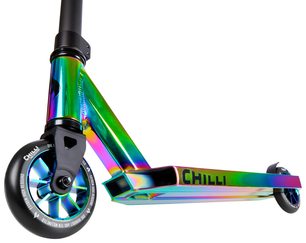 Chilli Pro Base Rocky Stunt-scooter H=82cm neochrome + Fantic26 Griptape 5/7