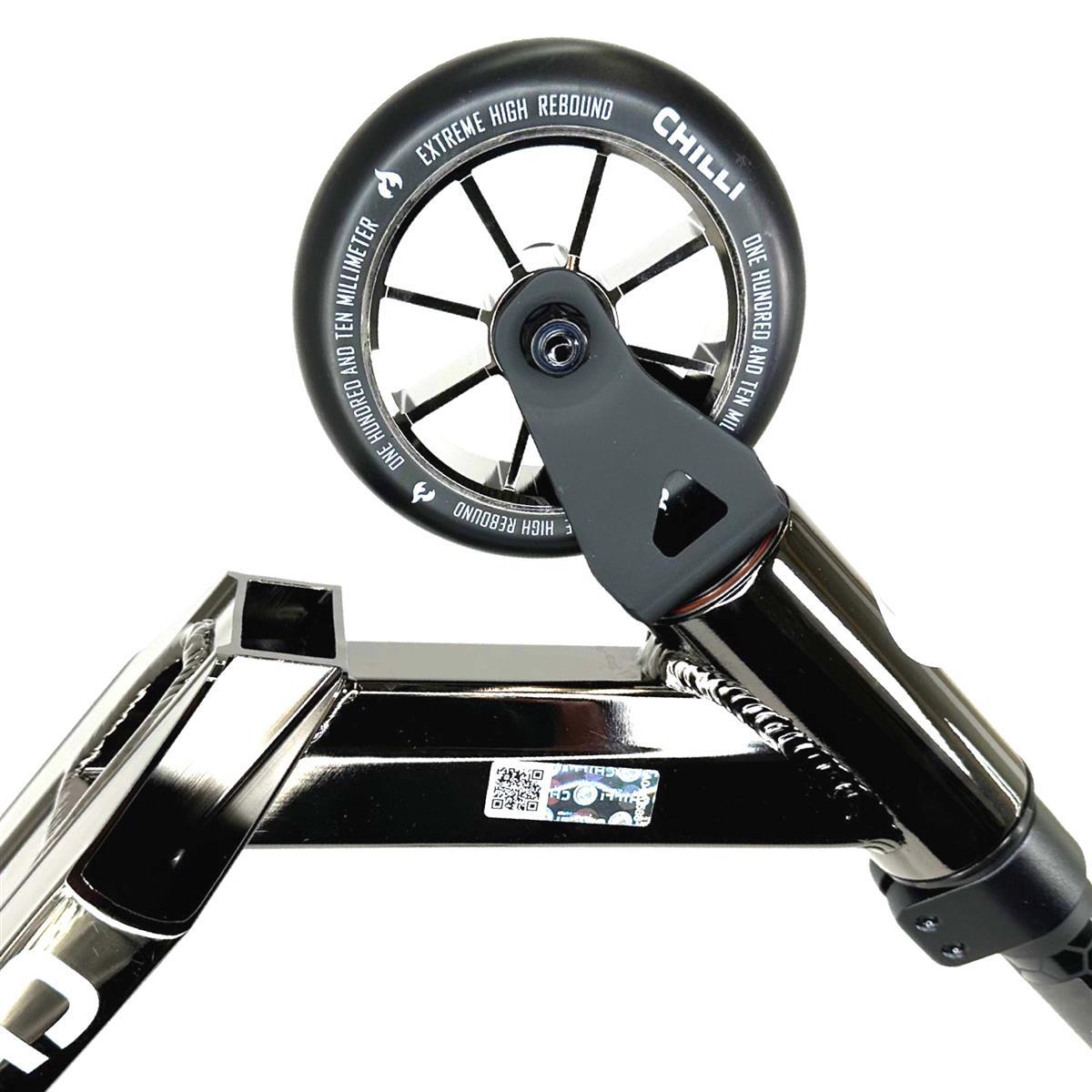 Chilli Pro Rocky Vol.3 Stunt-Scooter H=82cm Schwarz/Schwarzchrome + Griptape 6/7
