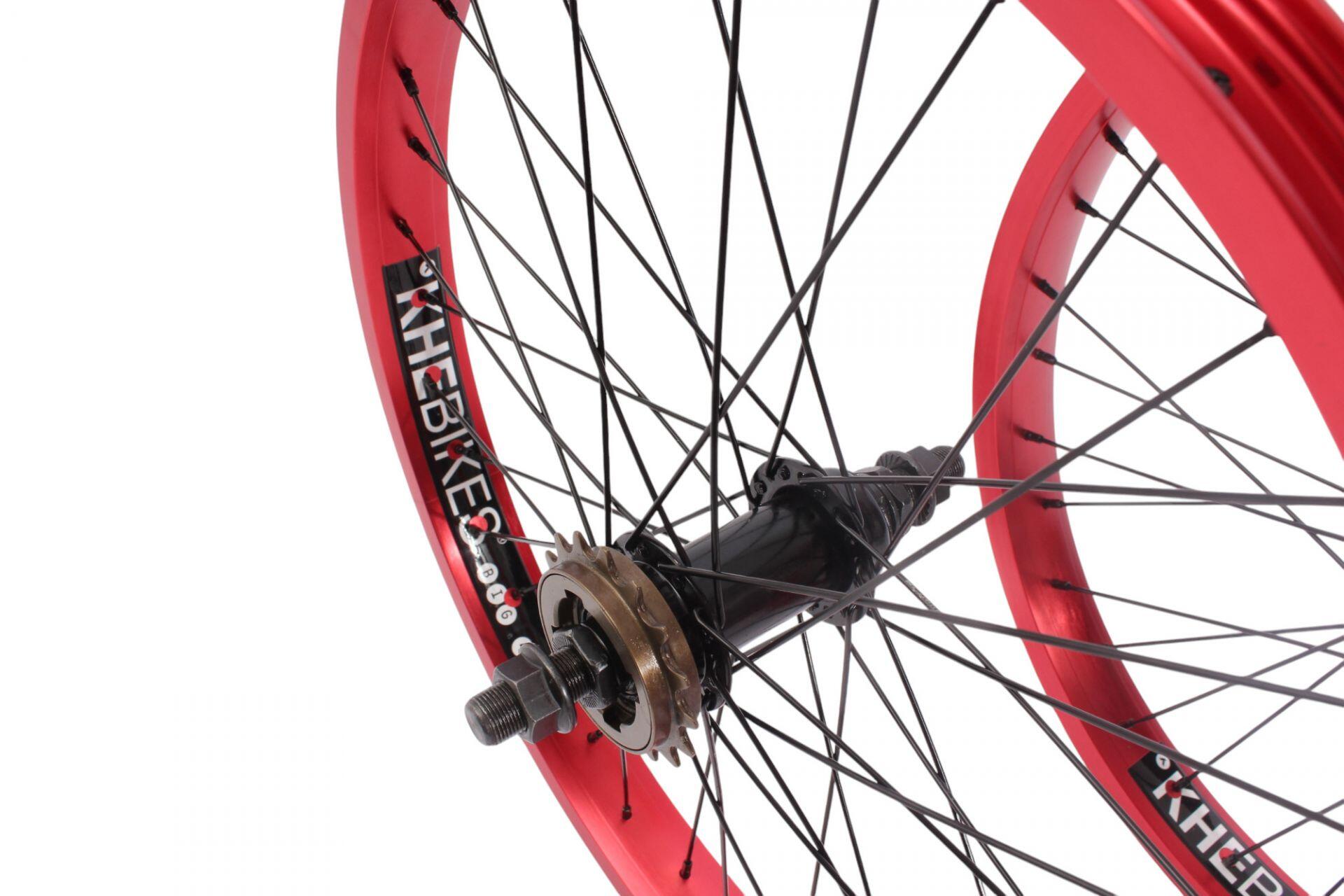 BMX Laufradsatz KHE PRISM 20 Zoll rot 3/6