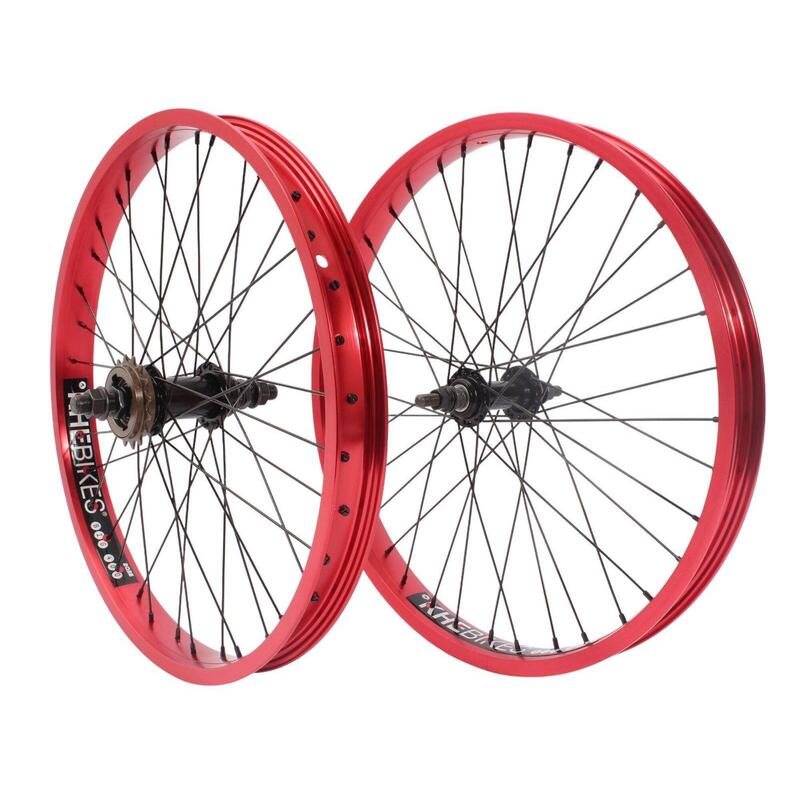 BMX Paire de roues KHE PRISM 20 pouces rouge
