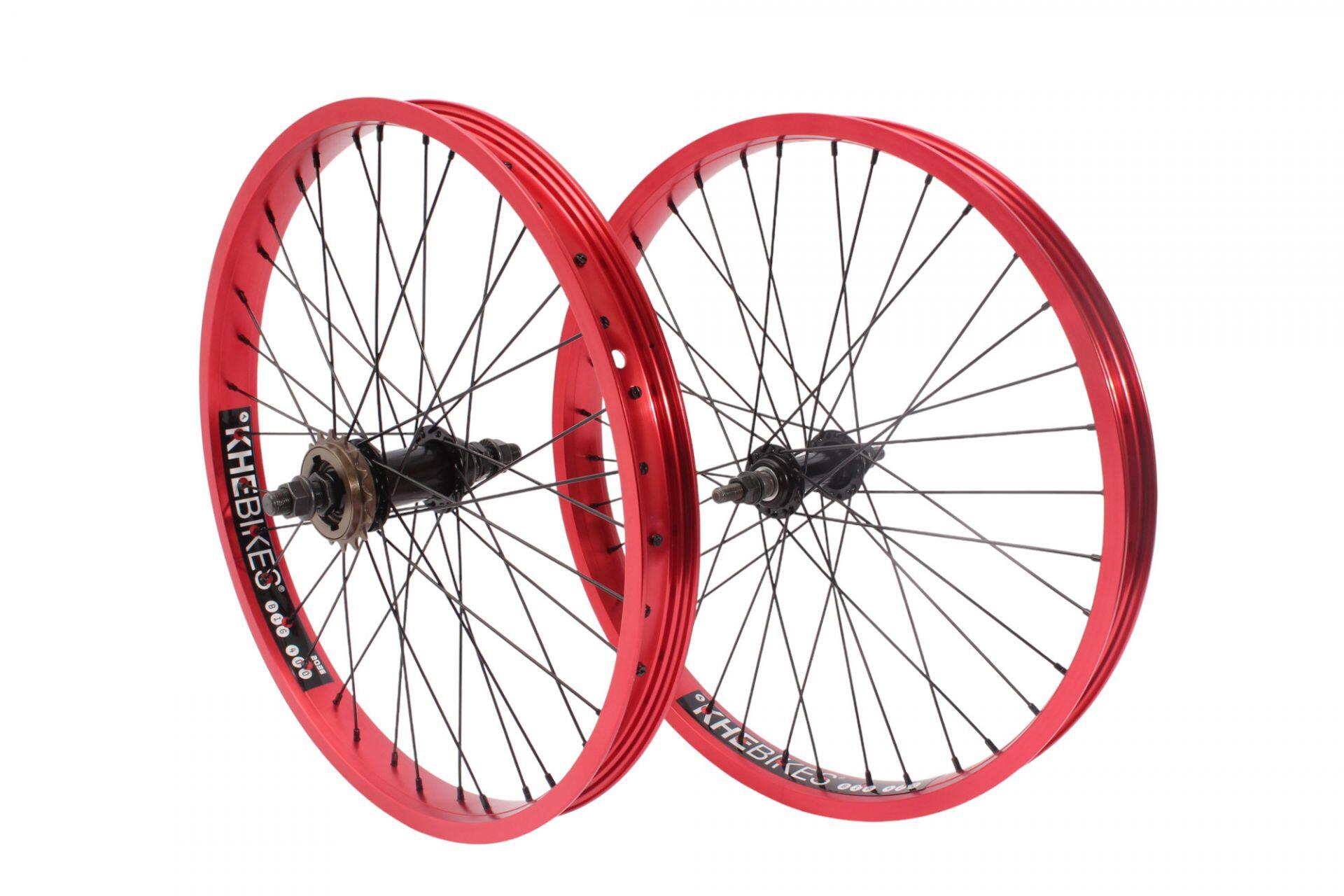 BMX Laufradsatz KHE PRISM 20 Zoll rot 4/6