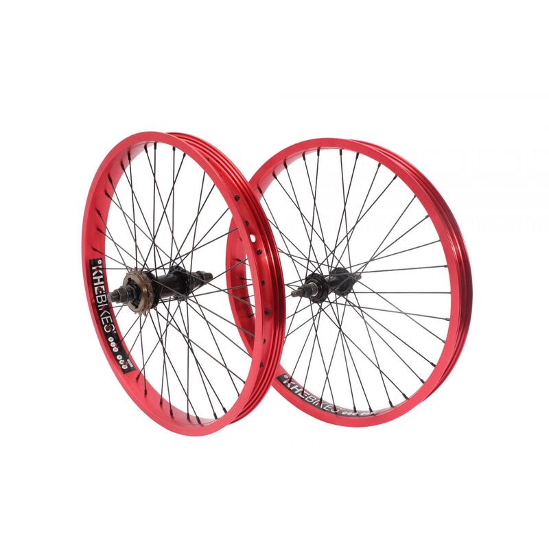 BMX Paire de roues KHE PRISM 20 pouces rouge