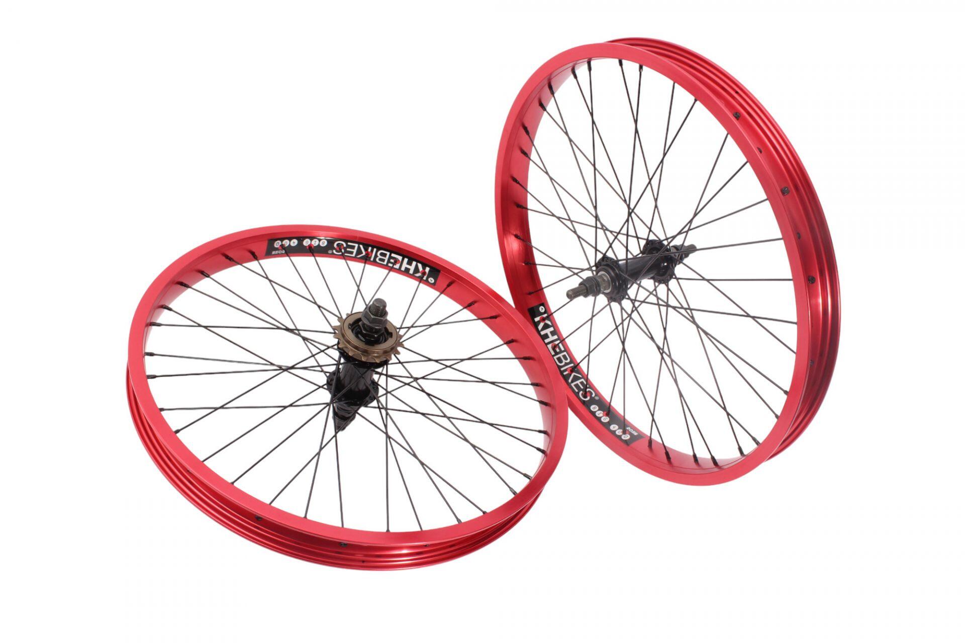 BMX Laufradsatz KHE PRISM 20 Zoll rot 6/6