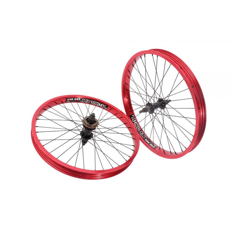 BMX Paire de roues KHE PRISM 20 pouces rouge