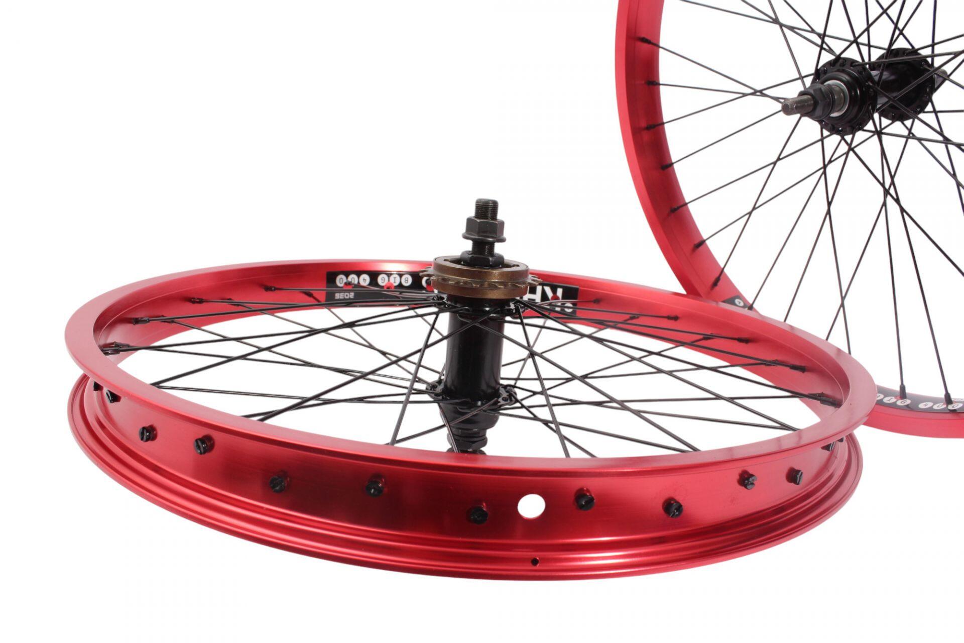 BMX Laufradsatz KHE PRISM 20 Zoll rot 2/6
