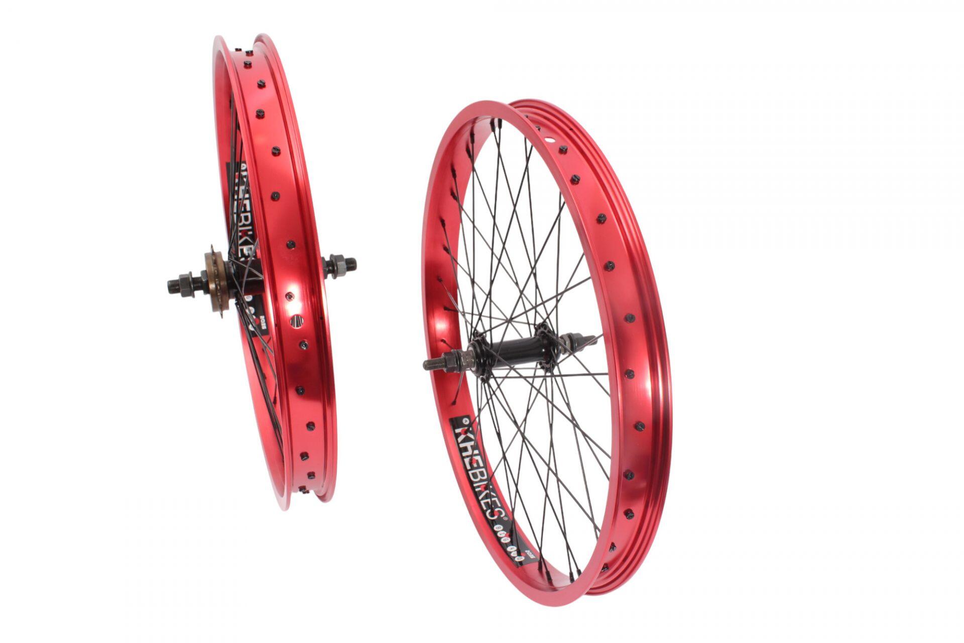 BMX Laufradsatz KHE PRISM 20 Zoll rot 5/6