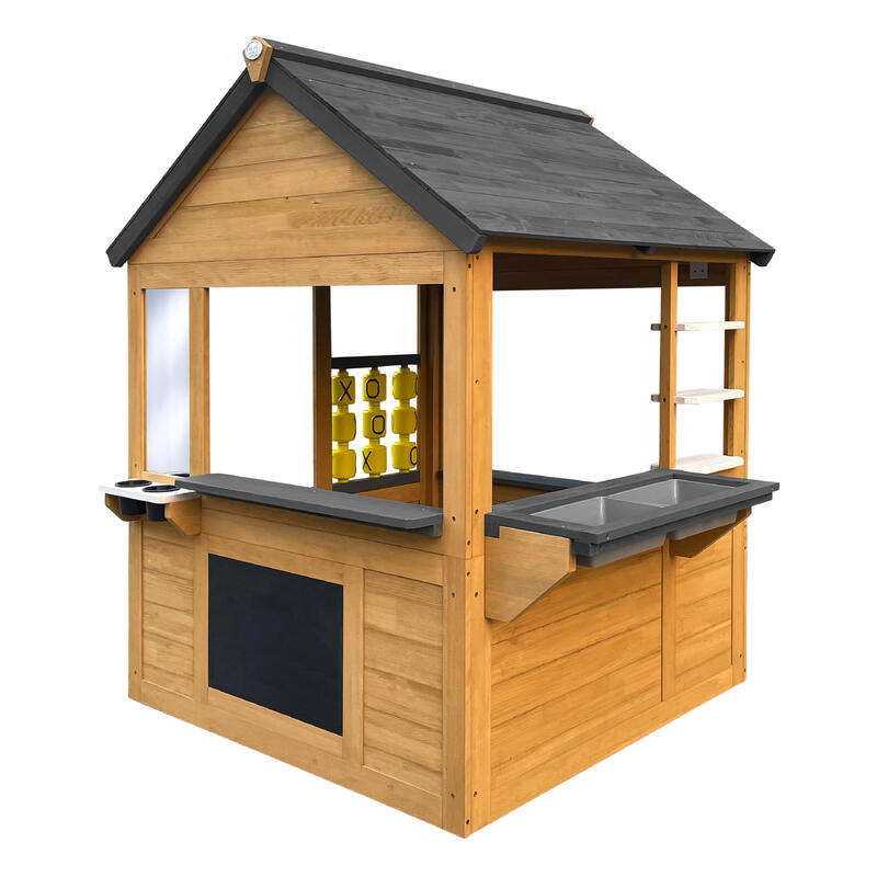 AXI Lynn Maisonnette en bois, marron/anthracite, cuisine pour enfants