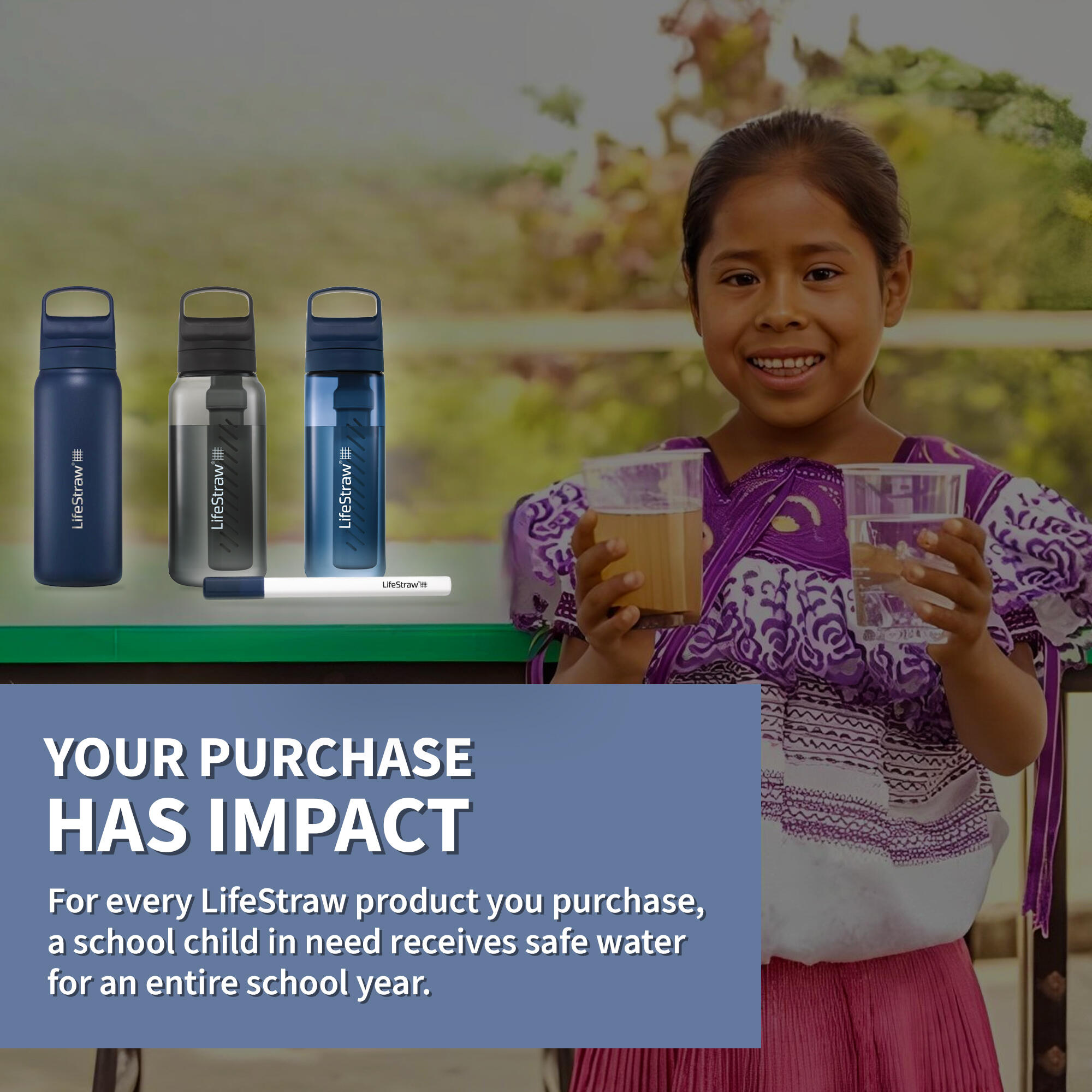 LifeStraw SIP Reusable Water Filter Straw with Carry Case, Removes Microplastics, Bacteria and Parasites for Travel and Everyday