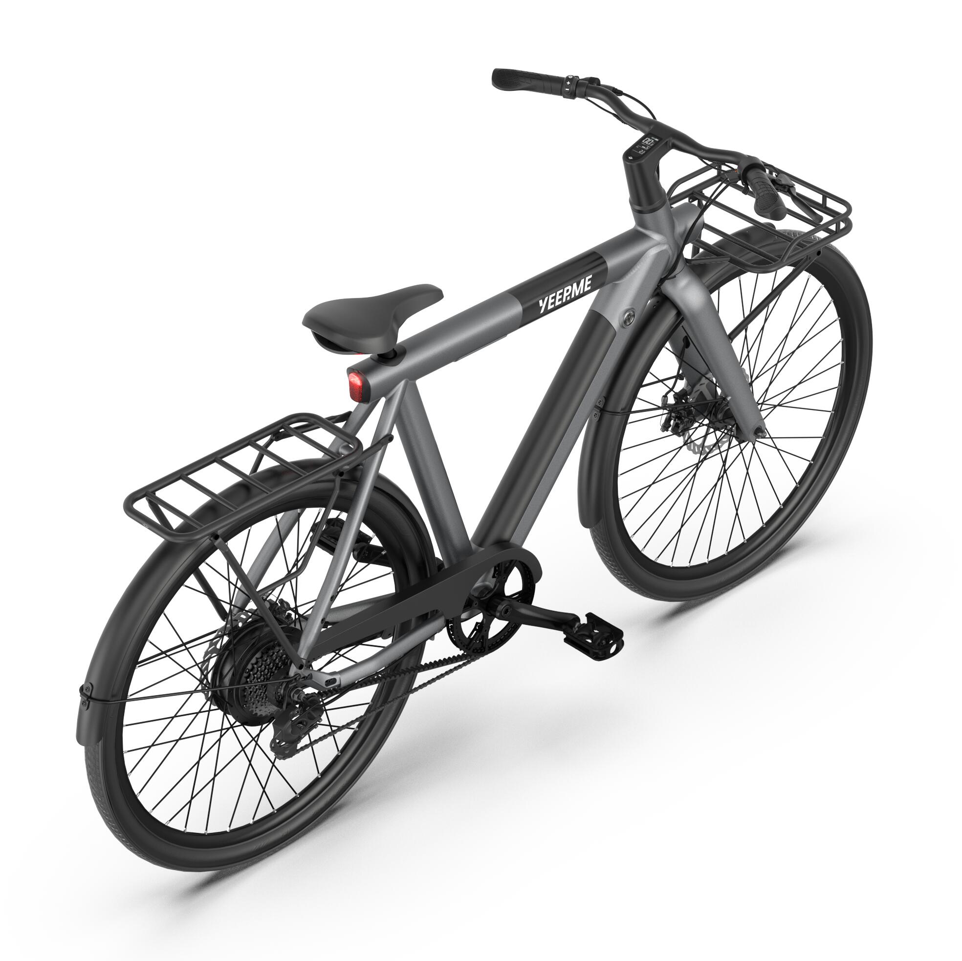 Elektrische fiets DAY SPORT Cargo Grijs 28'' 80km 460Wh Riem, bagagedrager V+A 6/9