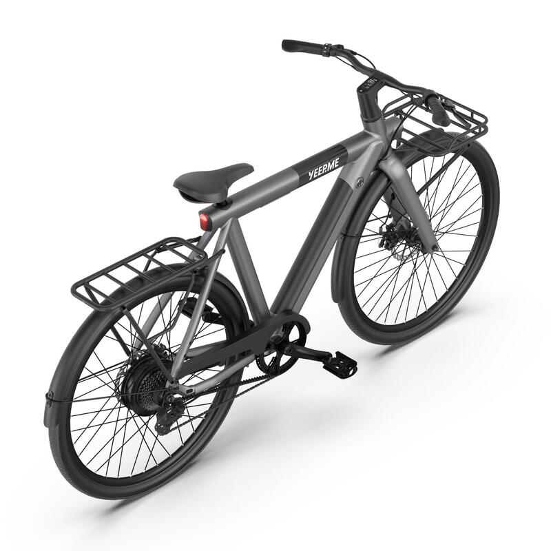 Vélo électrique DAY SPORT Cargo Gris 28'' 80km 460Wh Courroie, PB AV+AR