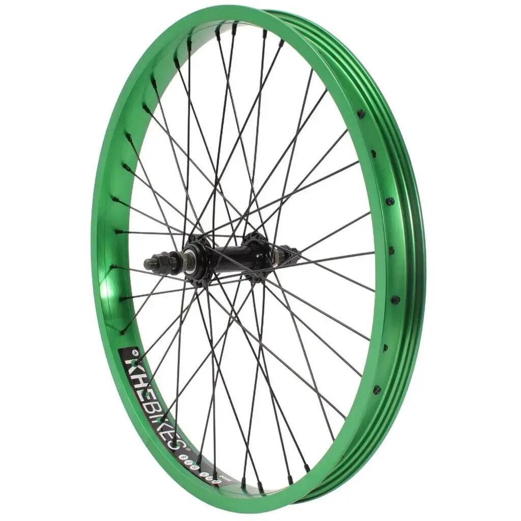 KHE PRISM 20-inch green front BMX wheel