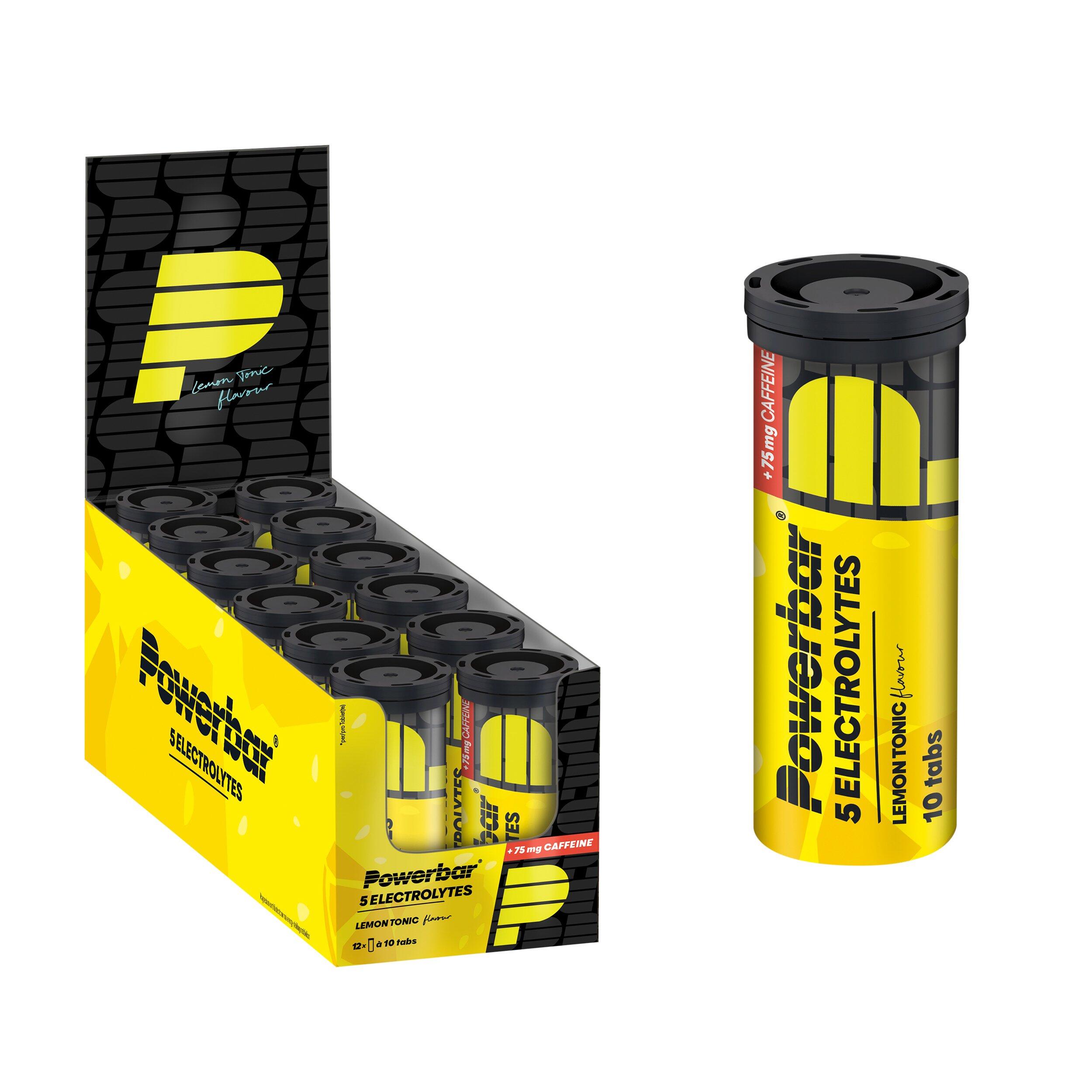 POWERBAR Powerbar 5 Electrolytes Lemon Tonic 12x10Tabs - Brausetabletten + 75 mg Koffein