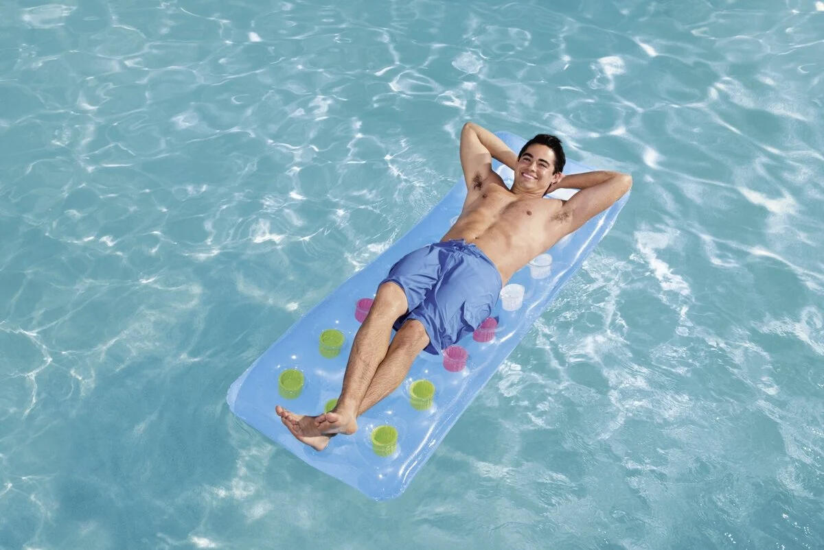 Matelas pneumatique Bestway 188 x 71 cm - vinyle bleu ou orange 5/7