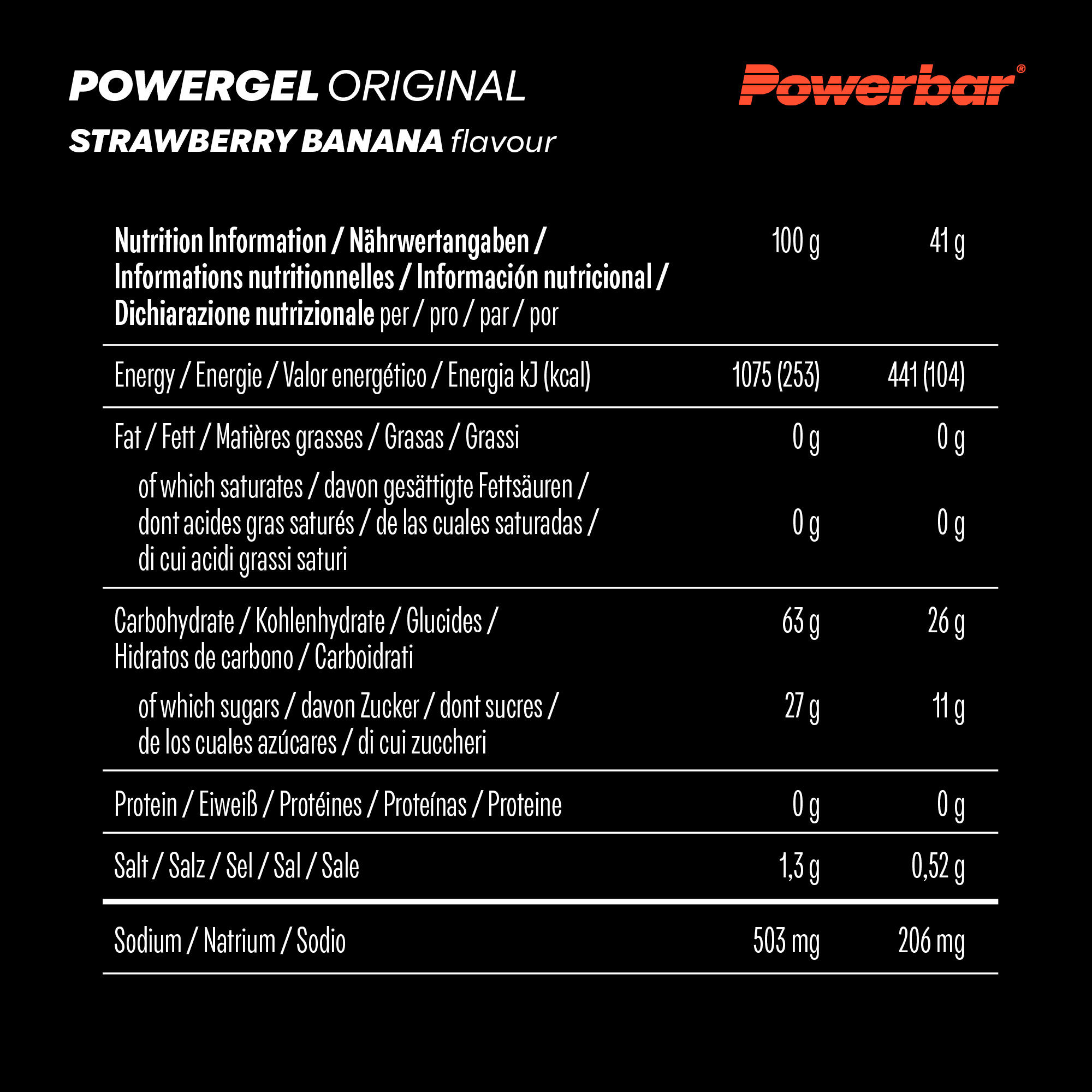 Gel PowerBar PowerGel Original 24x41gr Strawberry-Banana 6/7