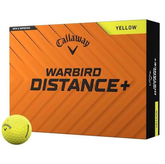 Callaway New Warbird Distance+ 25, Bolas de Golf, Amarillo