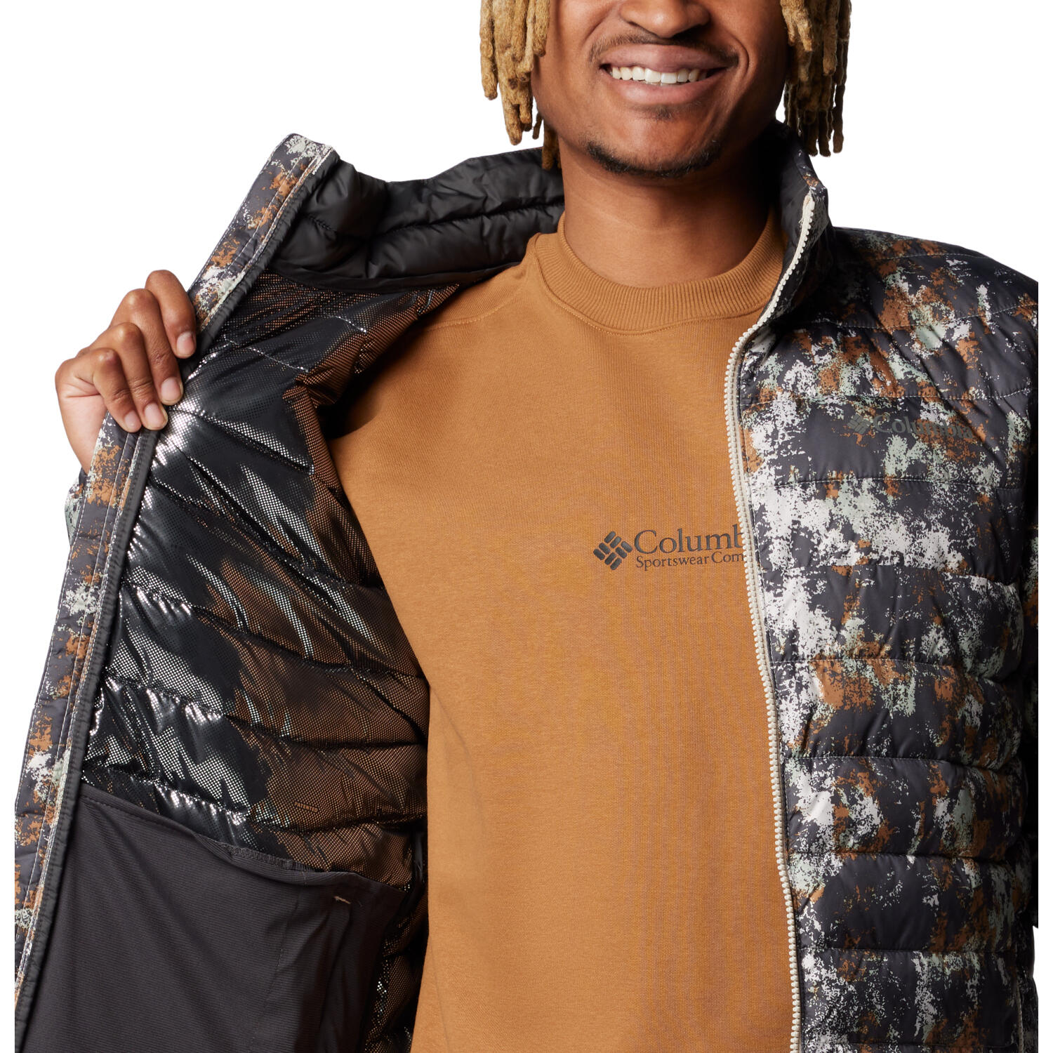 Veste Hommes Columbia Powder Lite Ii gris 3/4