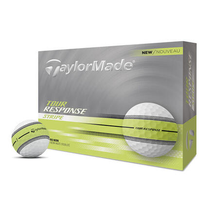 Balles de golf TaylorMade New Tour Response Stripe, vertes