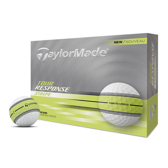 Balles de golf TaylorMade New Tour Response Stripe, vertes