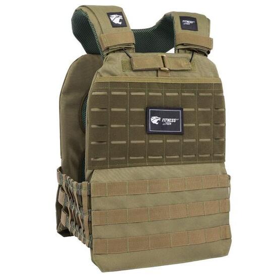 Gilet Lesté Musculation avec Plaques 8kg Fitness Tech Vert