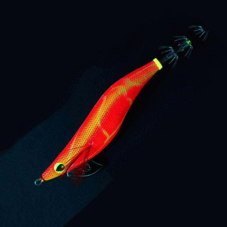 Turlutte Sakura Stingray Soft 3.0 - 9,5 cm, 16,2 g, Red Glow Brilliant Orange 2/2