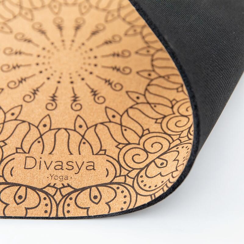 Genouillères De Yoga En Liège DIVASYA – 20 Cm, Caoutchouc Naturel Antidérapant, Pour Genoux, Coudes, Poignets