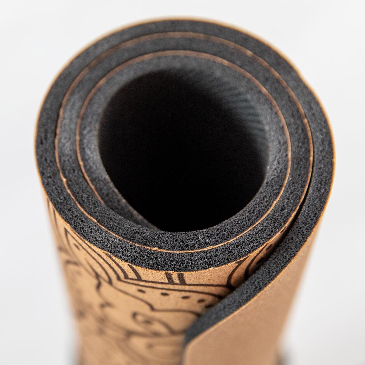 Ginocchiera da yoga in gomma naturale e sughero | extra large 64 x 33 cm 3/6