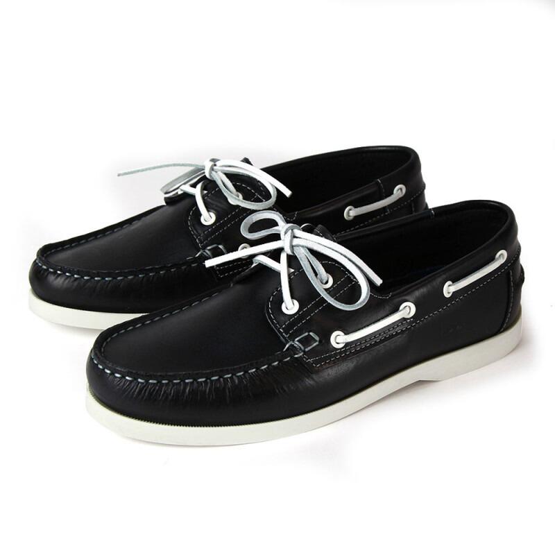 Sapatos náuticos de homem em couro azul-marinho KOOJI 3/7